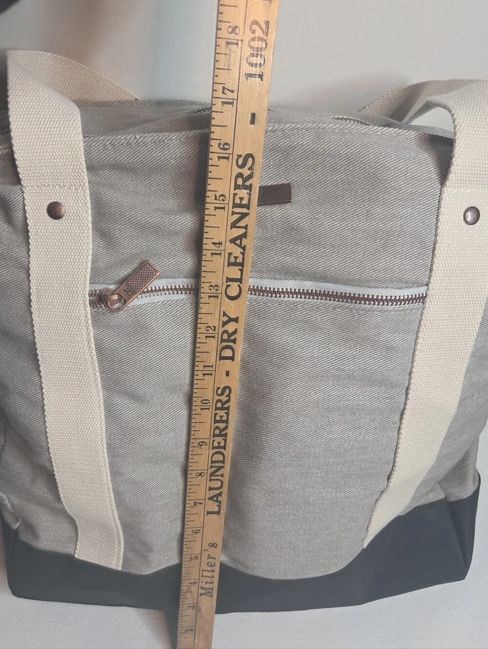 Cutter & Buck Gray Canvas Weekender Tote / Travel Bag
